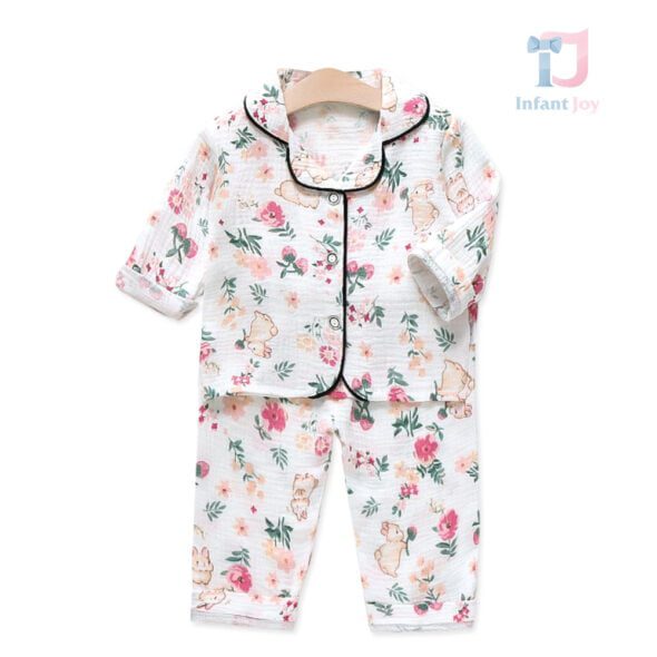 Set de pijama de muselina Garden Bunny – 2 piese
