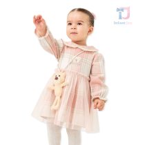 bebeshka-detska-roklq-pink-teddy-plaid