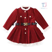 bebeshka-detska-elegantna-roklq-Crème-rouge-red