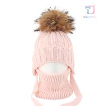 bebeshki-detski-komplekt-shapka-shal-snow-peak-pink