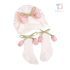 Set de 2 piese din turban și șosete din material rib cu lalele 3D Pure Tulip