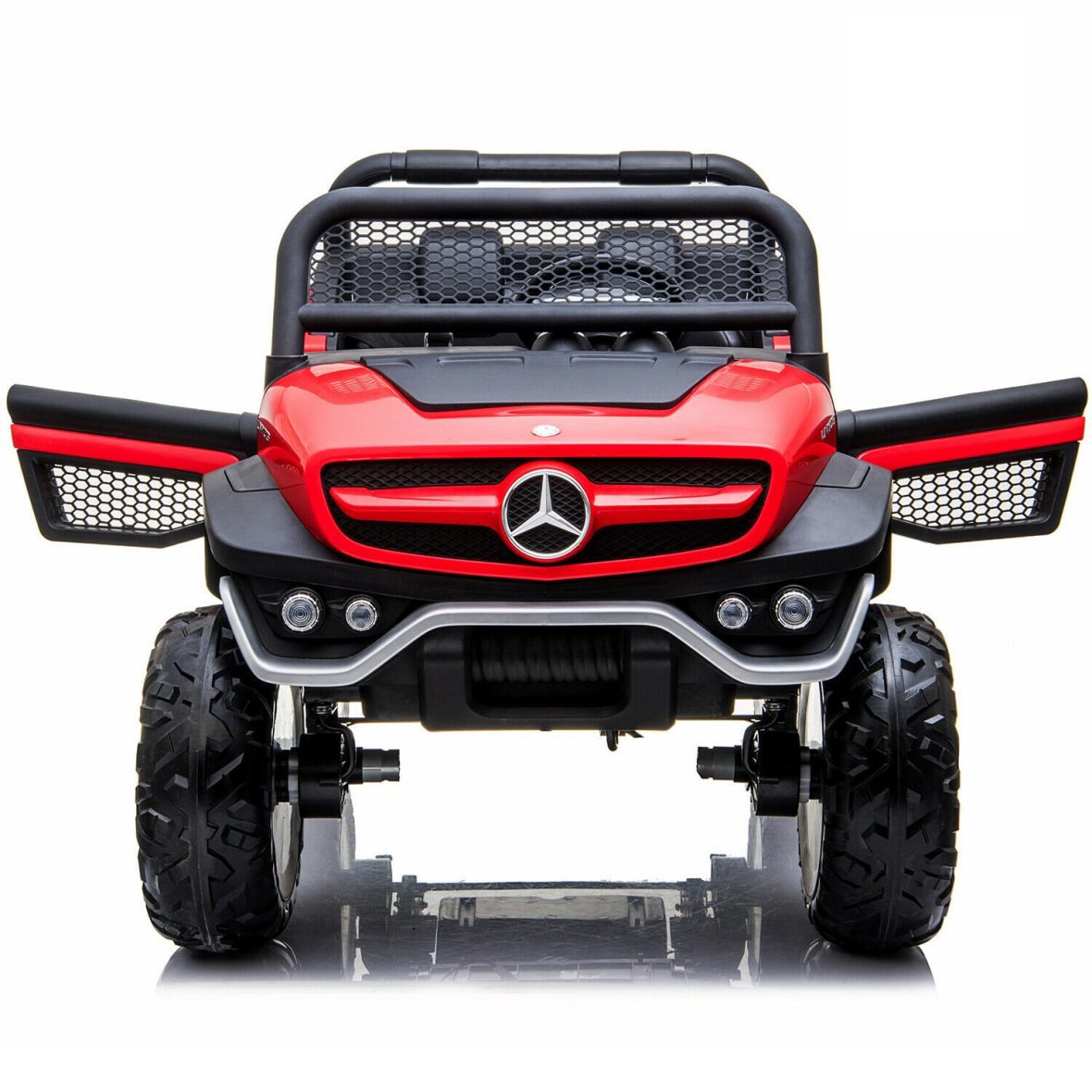 masinuta-electrica-pentru-2-copii-licenta-mercedes-unimog-4×4-140w-premium-rosu-925871
