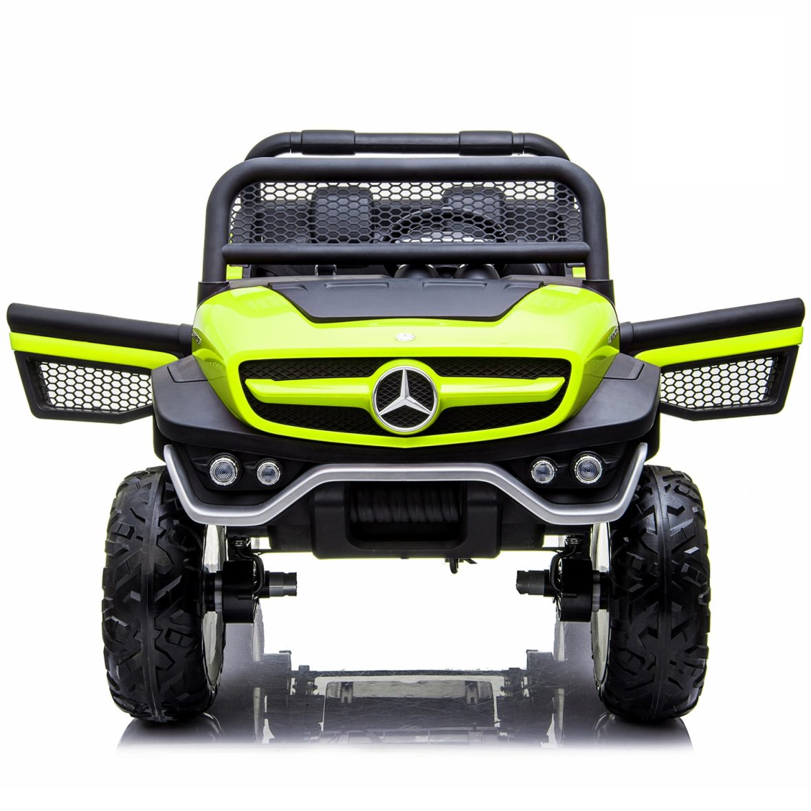 masinuta-electrica-pentru-2-copii-mercedes-unimog-4×4-140w-premium-culoare-verde-315244