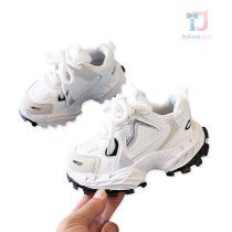 Pantofi sport cu talpă înaltă și șireturi White Pulse