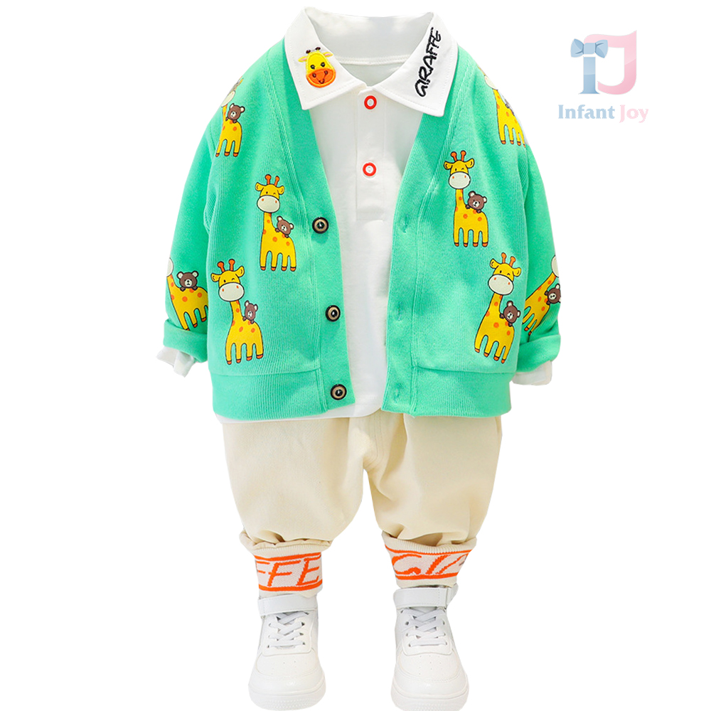 Set sportiv-elegant de 3 piese Green Giraffe