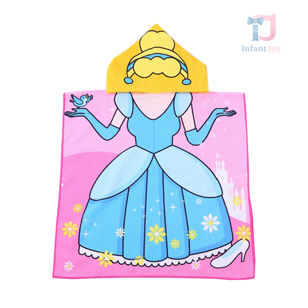 Prosop de plajă tip Poncho cu glugă Cinderella