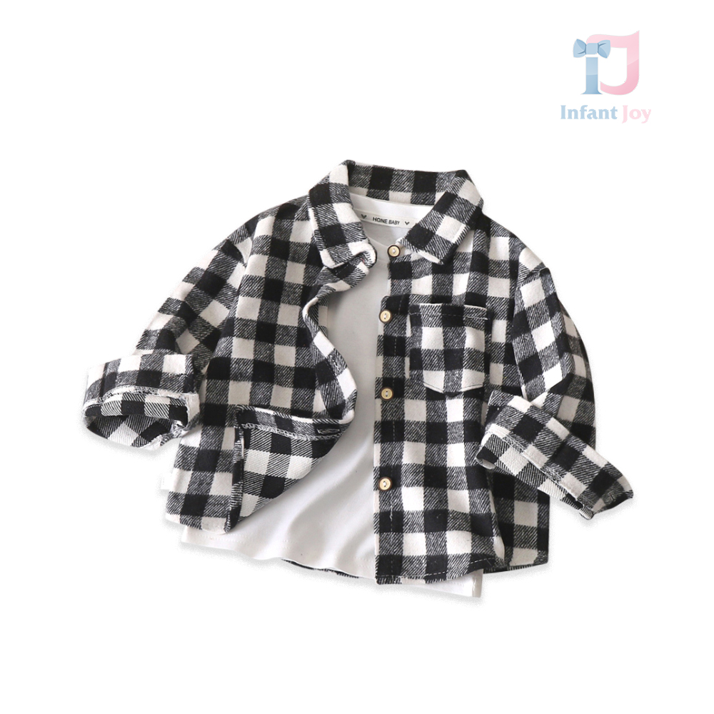 Cămașă în carouri cu buzunar Black & White