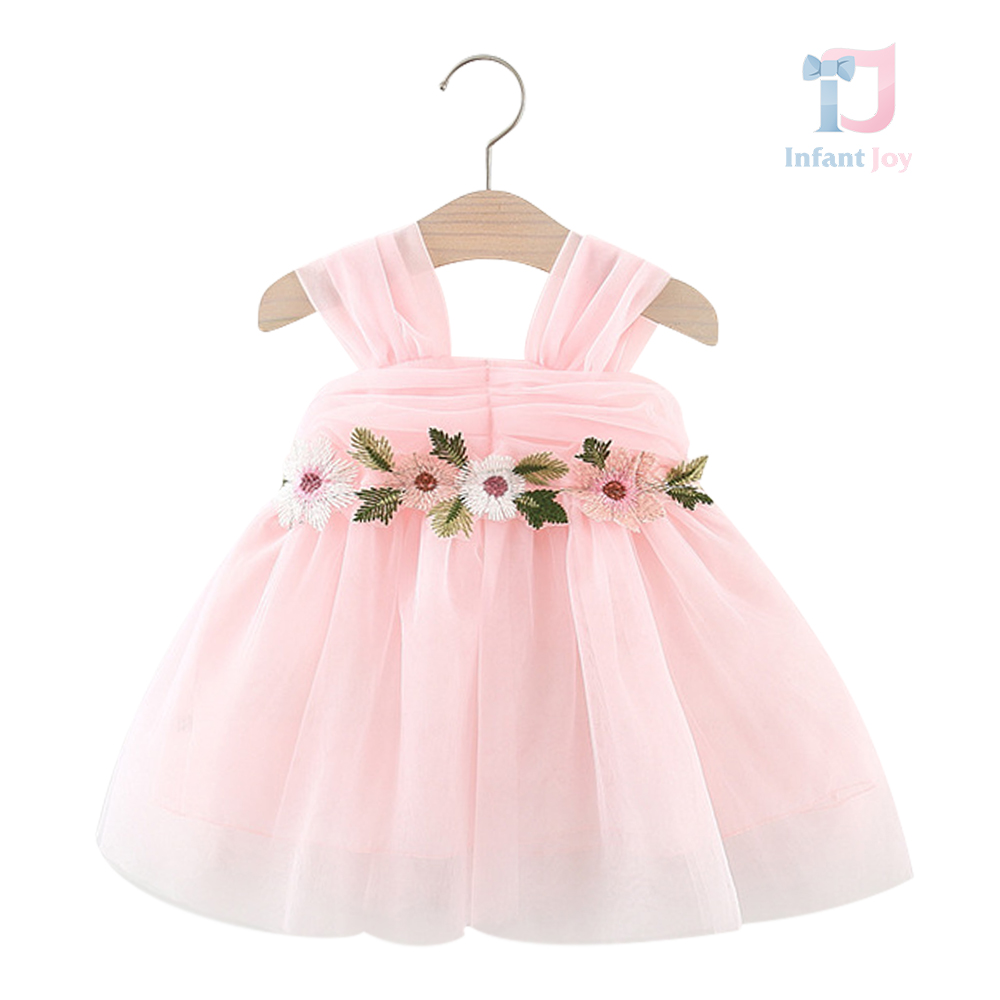 Rochie formală cu set și broderie Pink Floweret