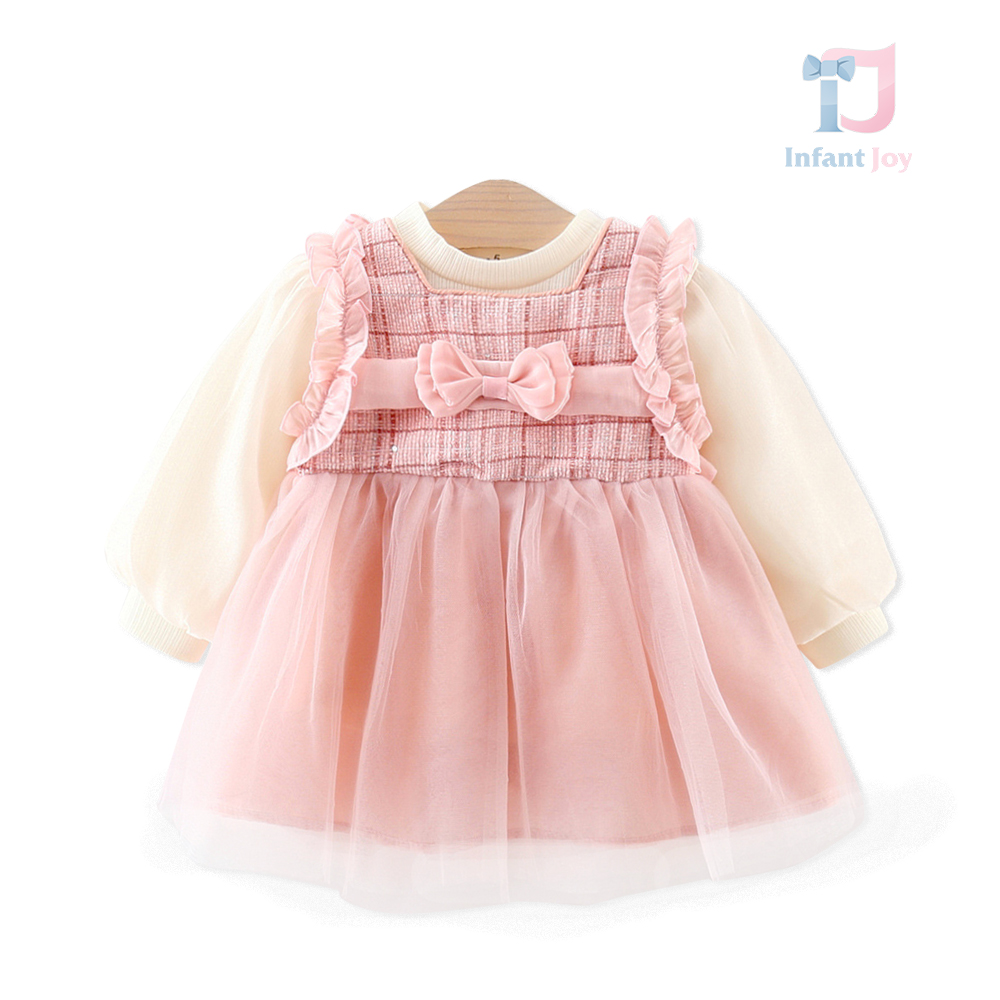 Set de 2 piese rochie tutu cu volane, si bluza cu maneci bufante Pink Melody