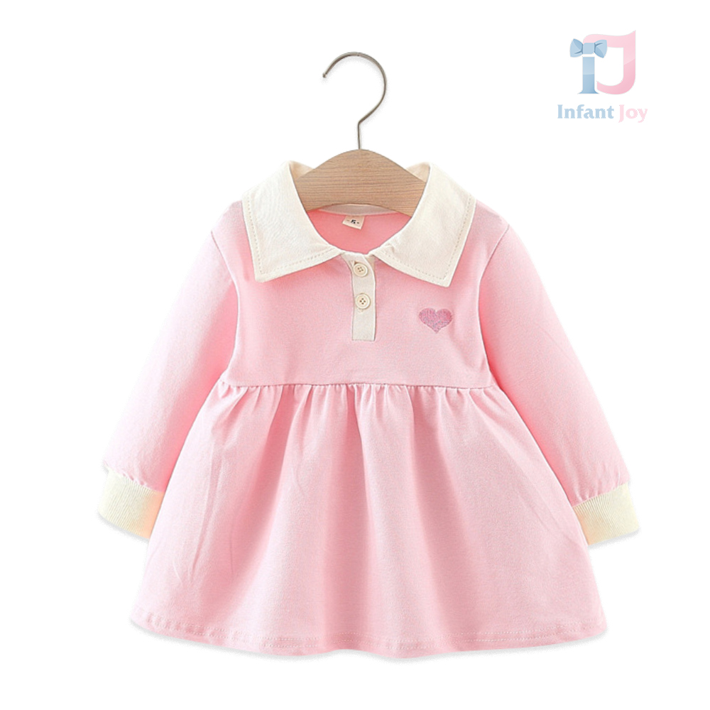 Rochie in culori delicate cu guler clasic Stole My Heart