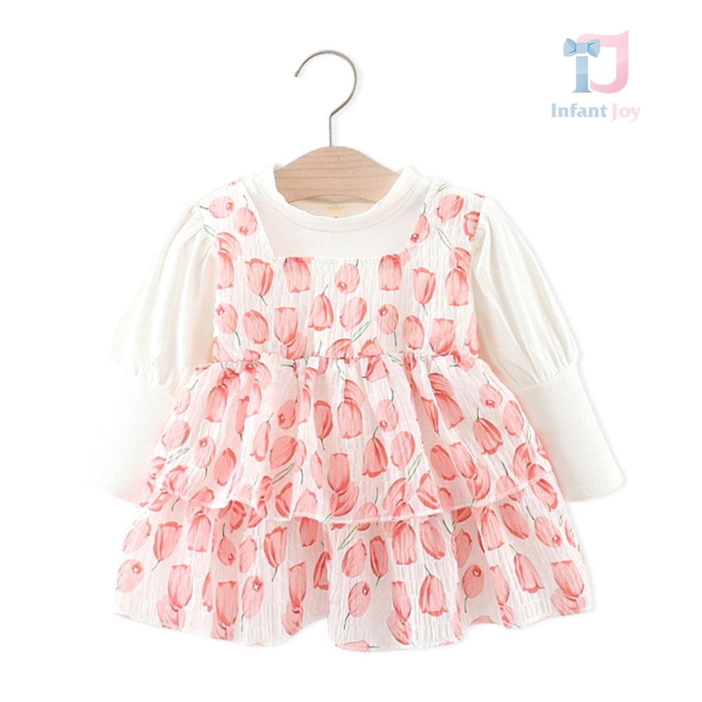 Rochie din sifon cu maneca bufanta Tulip Princess