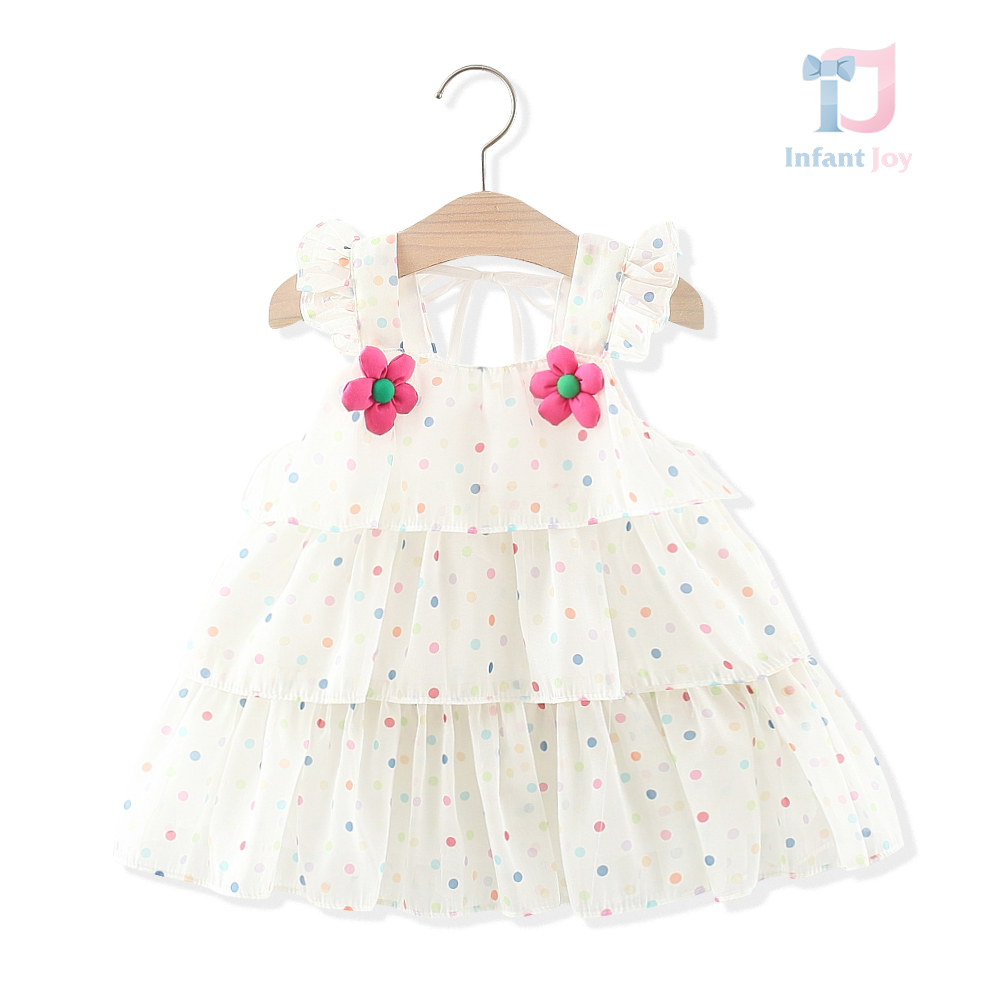 Rochie cu voaluri, tul și flori 3D White Euphoria