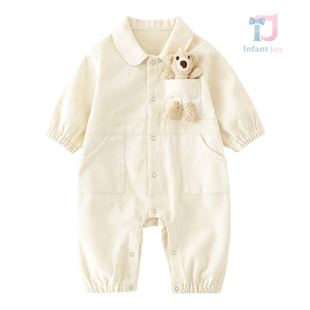 Salopetă din denim Polar Bear Vanilla