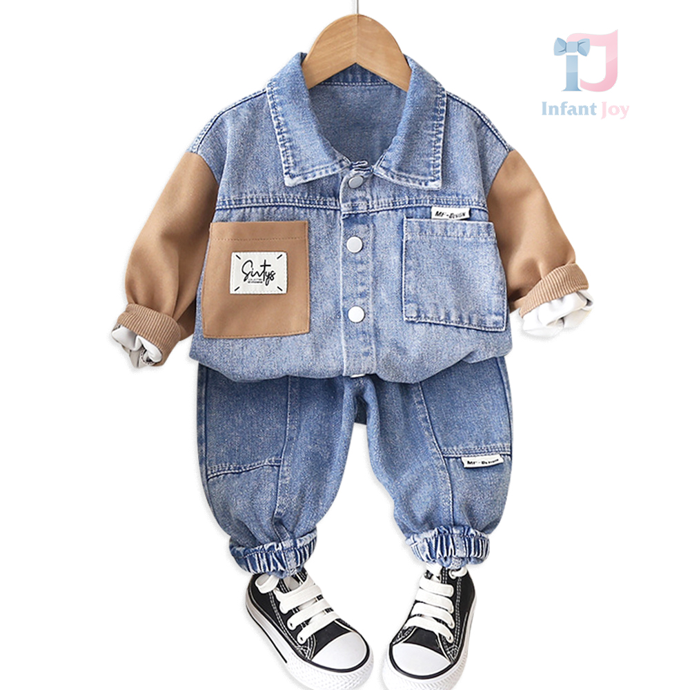 Set denim de 2 piese cu bomber Denim Artistic