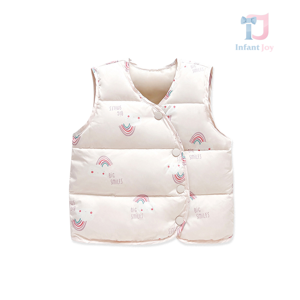 Vestă impermeabilă din puf de gâscă cu două fețe premium Big Smiles