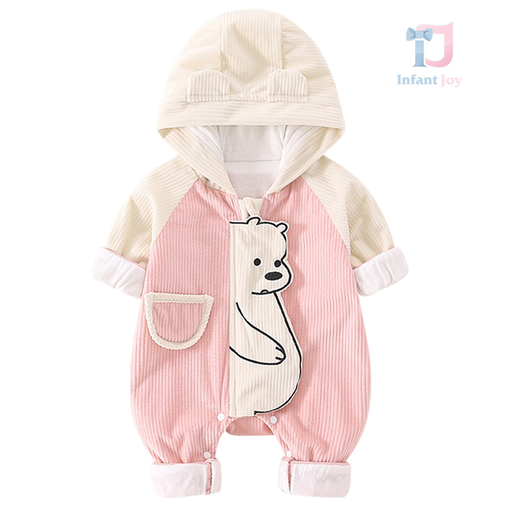 Salopeta din catifea Huggy Bear Pink