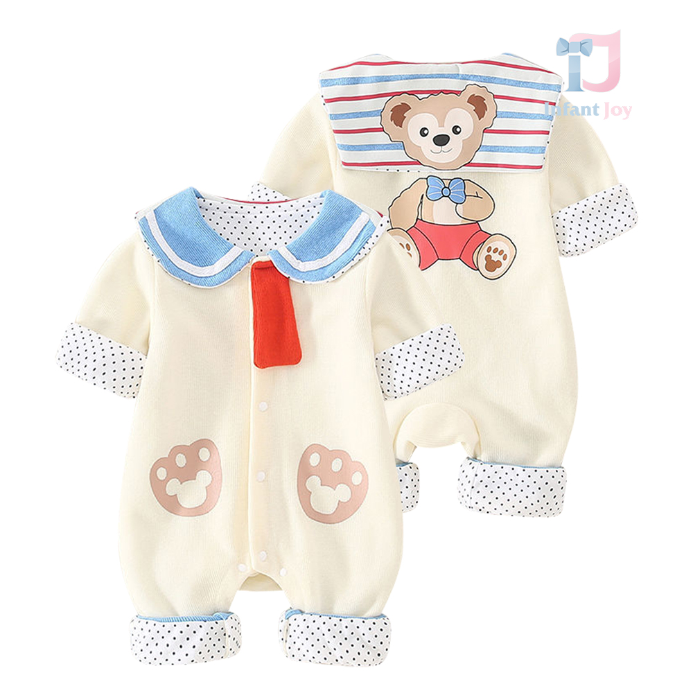 Salopetă cu cravată decorativă și spate spectaculos Mini Paws