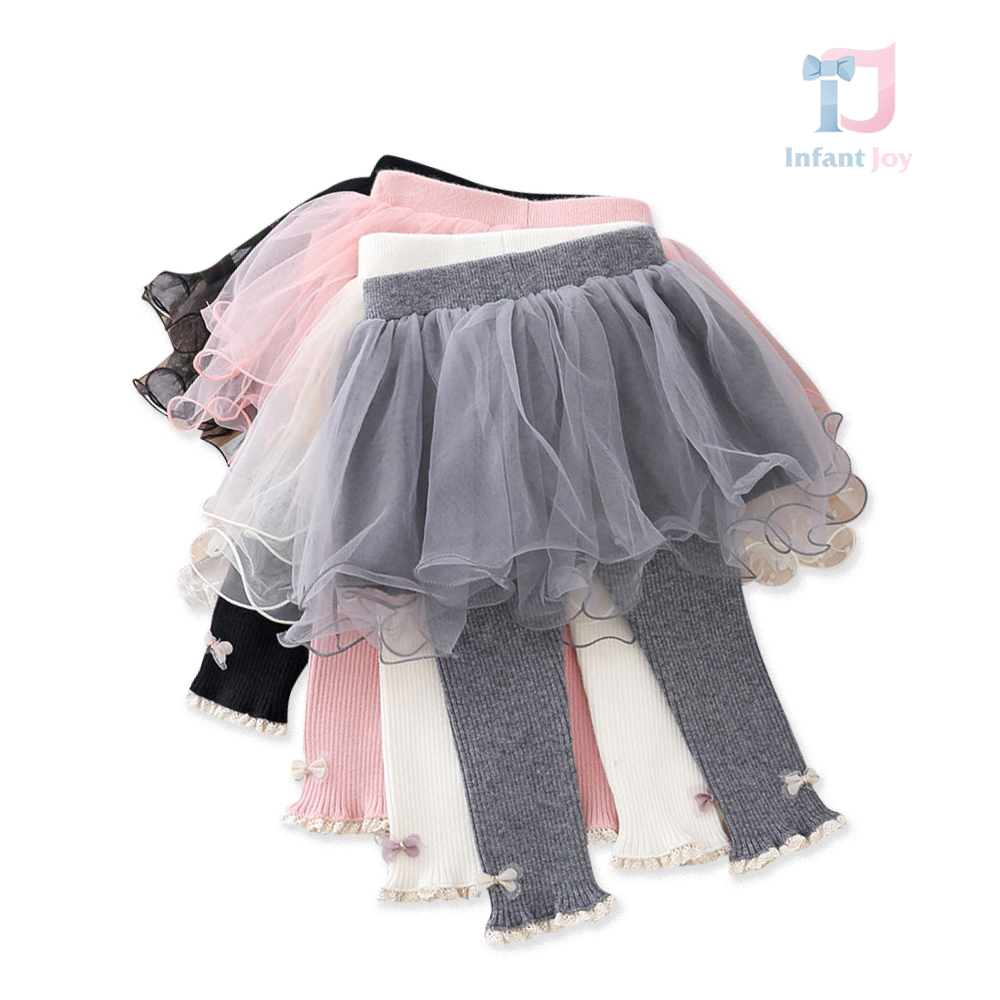 Jambierа cu fustă din tul , bucle și dantelă Mini Princess – 4 diferite culori / 1 buc.