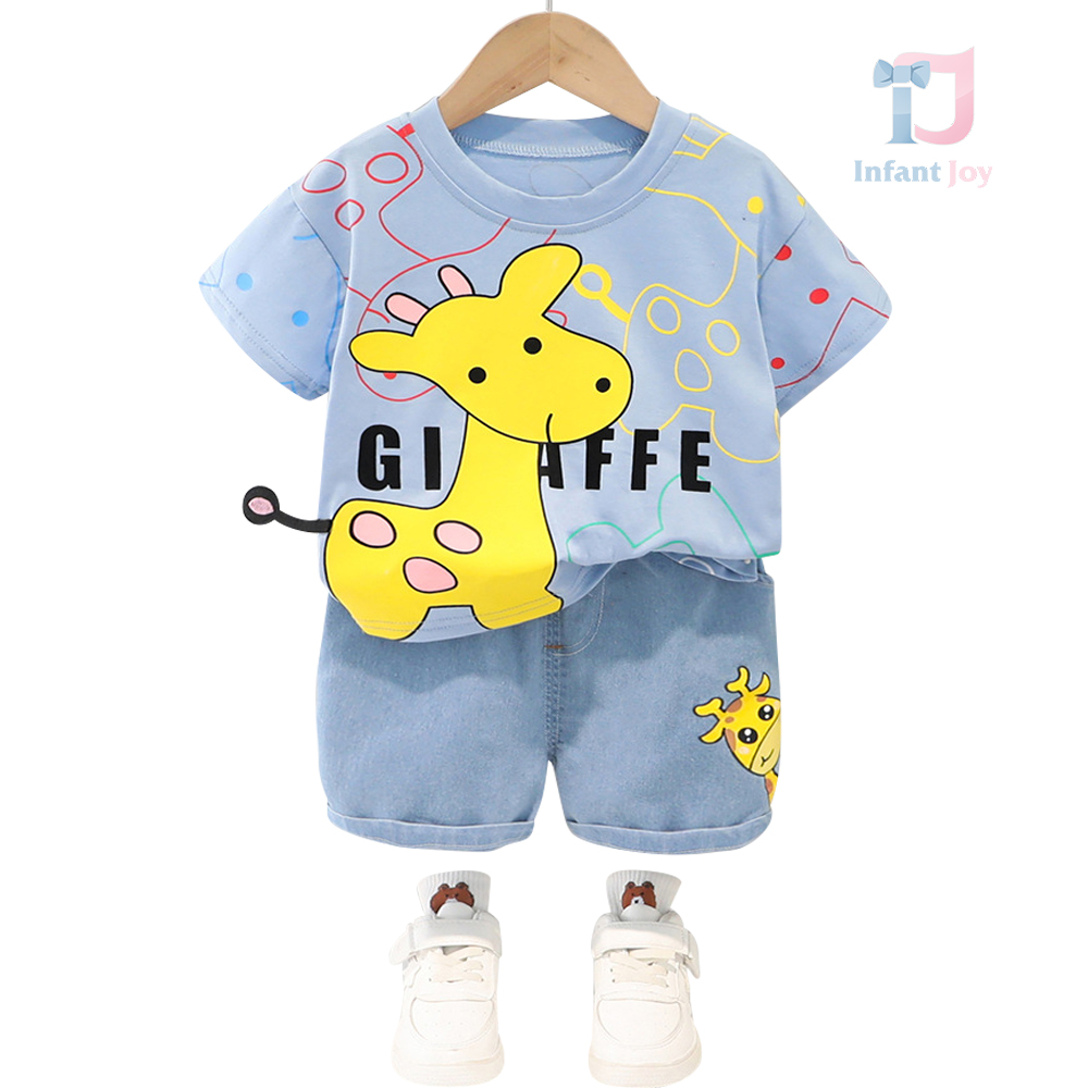 Set de 2 piese Baby Giraffe Blue