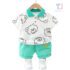 Set de 2 piese din lakosta și denim cu guler clasic Bear Shadow Turquoise