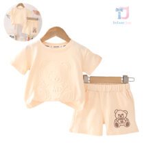Set sport de 2 piese cu relief ștanțat Beige Cub