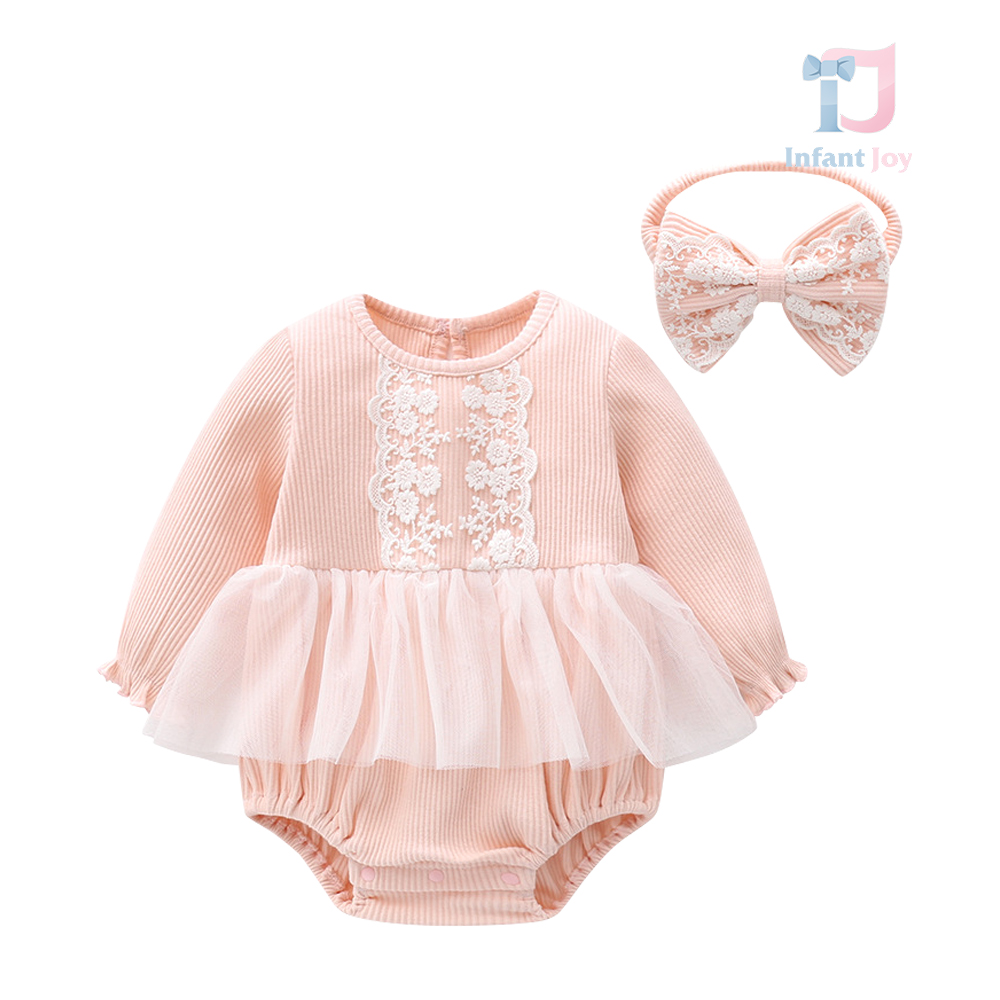 Set formal de 2 piesa din dantelă și tul franceză Glamorous Pink