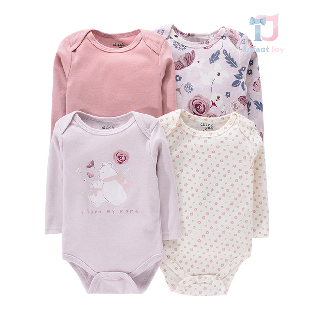 Set 4 body-uri cu maneca lunga I Love My Mama