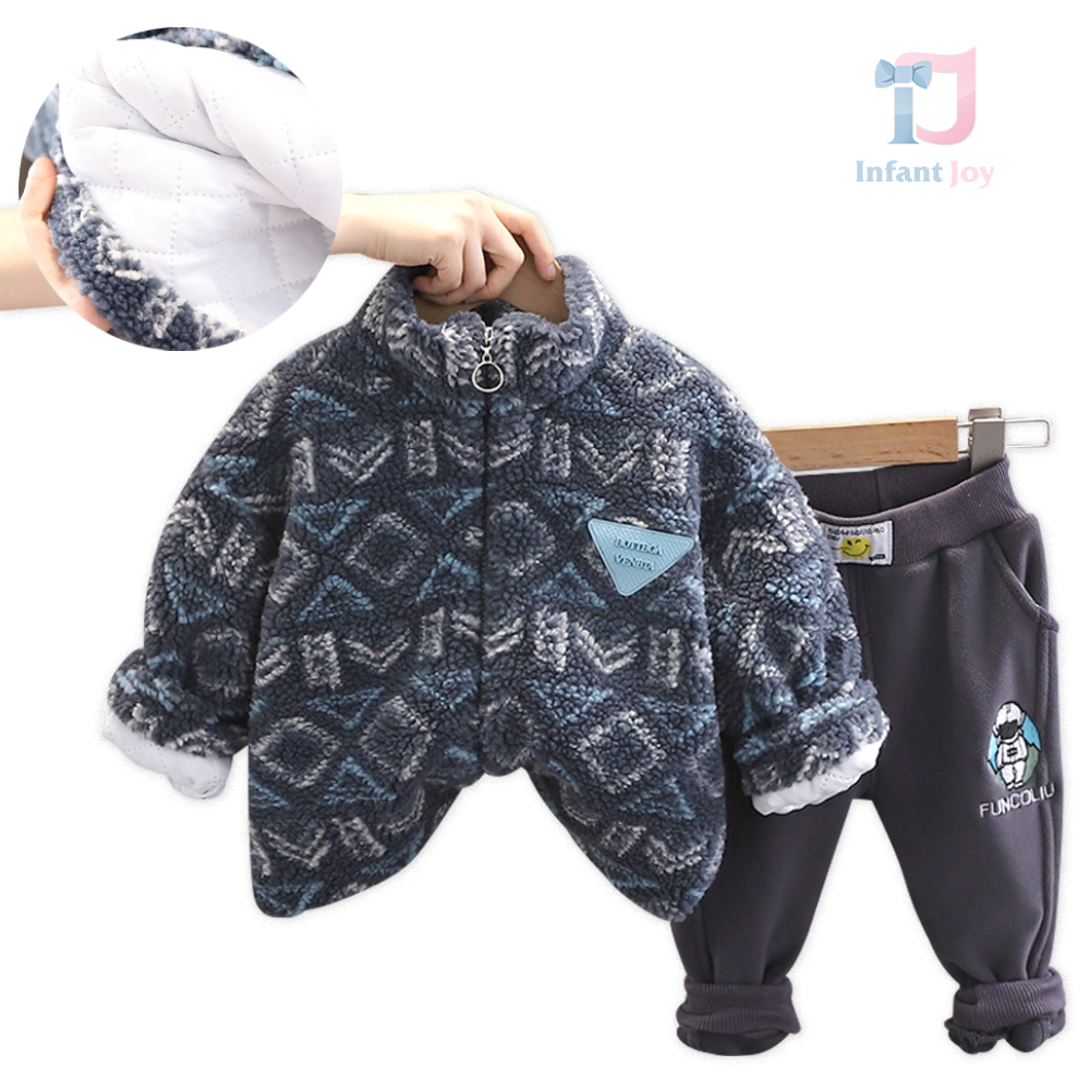 Set matlasat de 2 piese cu jachetă din puf și broderie Bottega Navy