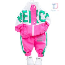 Set sport de 2 piese cu bomber modern și guler înalt Bright Miss Pink Juaduola