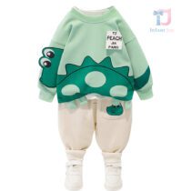 Set de 2 piese cu Lacosta și elemente 3D Croco Peach