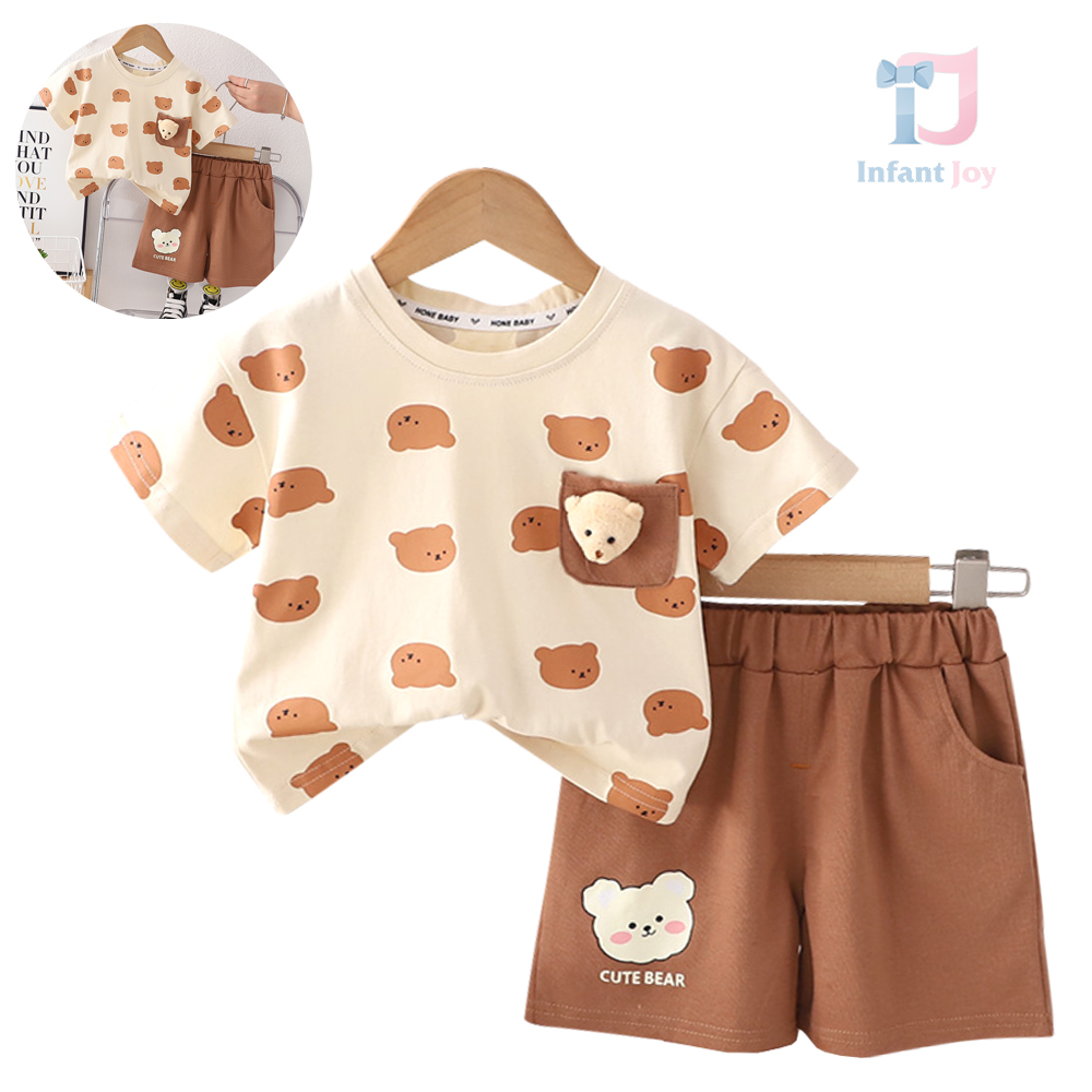 Set de 2 piese cu broșe de pluș Cute Bear Brown