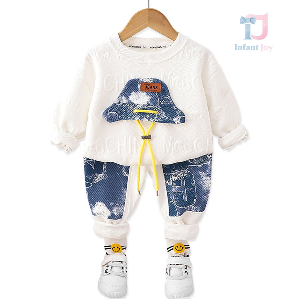 Set de 2 piese cu relief modern, denim și elemente adăugate Fancy Jeans