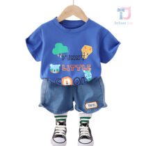 Set de 2 piese cu pantaloni scurți din denim Funny, Little & Cool