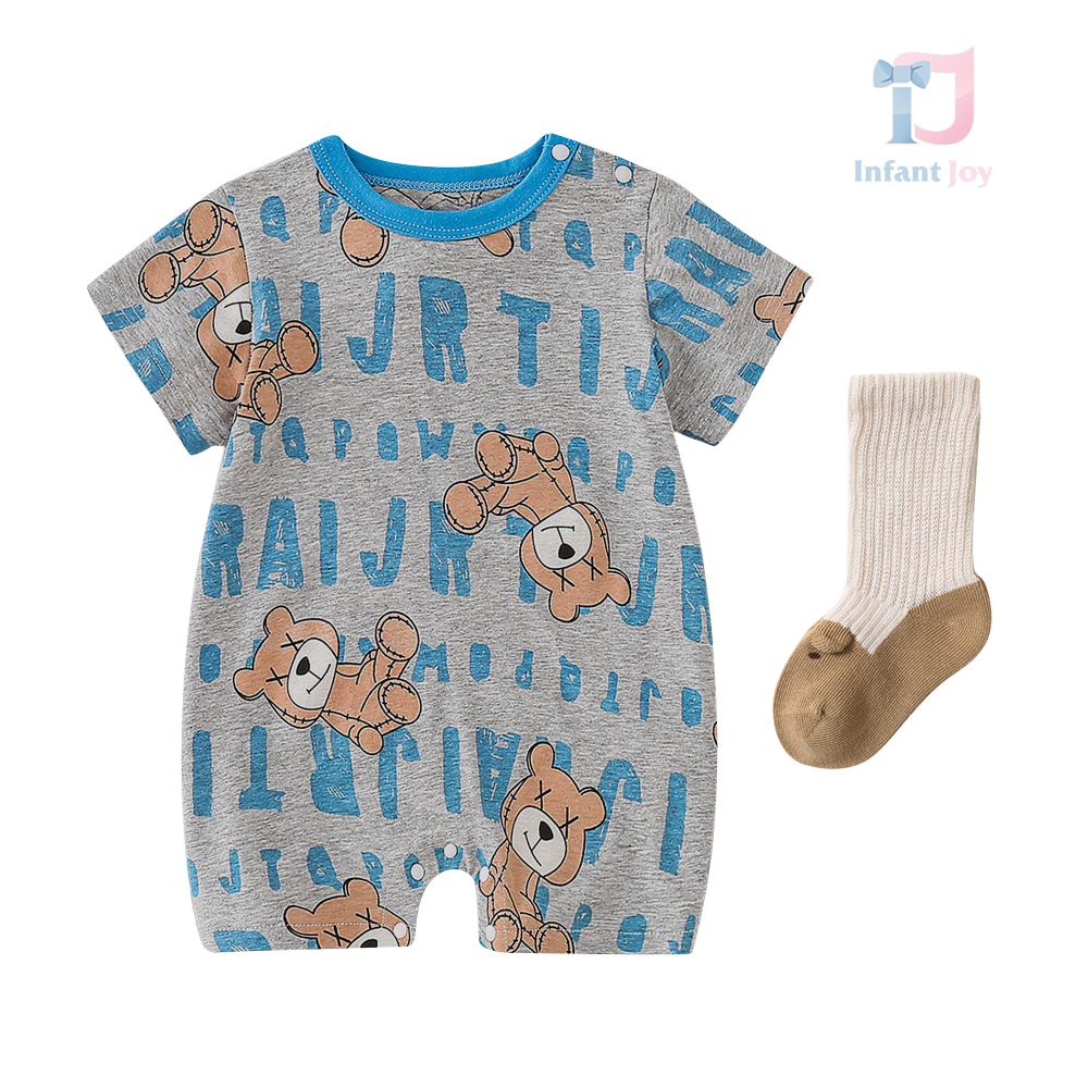 Set salopeta cu sosete The Cutest Mini Bear – 2 piese