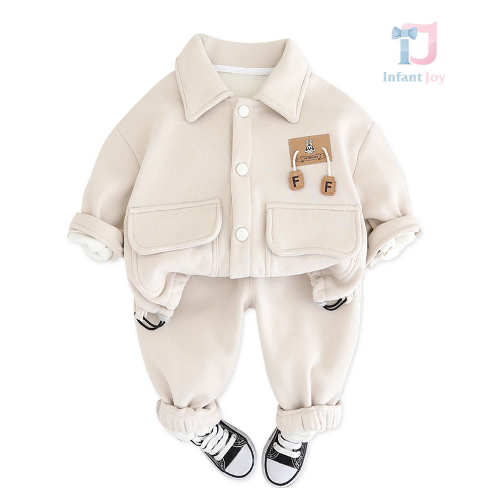 Set matlasat de 2 piese cu guler clasic și elemente din piele ecologică House Rugby