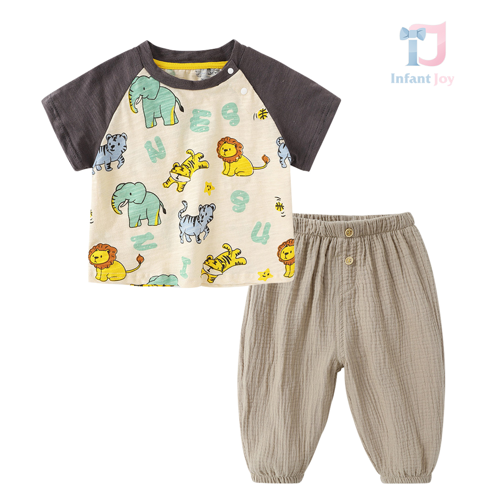 Set de 2 piese cu pantaloni de muselină Savana Letters