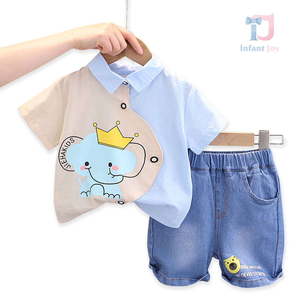 Set de 2 piese cu închidere asimetrică King Elephant