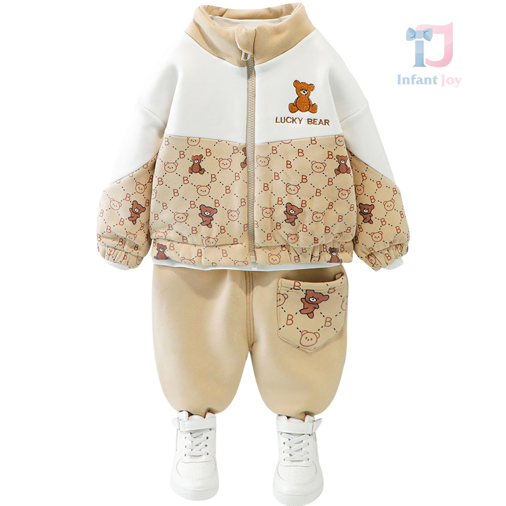 Set fleece de 2 piese cu guler înalt Lucky Bear