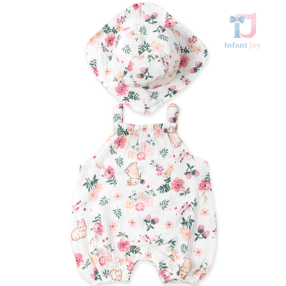 Set de 2 piese din muselină cu capelă Little Garden