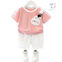 Set de 2 piese cu elemente 3D Pink Bunny Wink