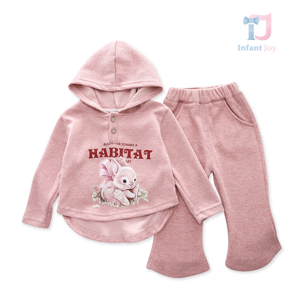 Set sport de 2 piese cu glugă și Charleston discret Pink Habitat