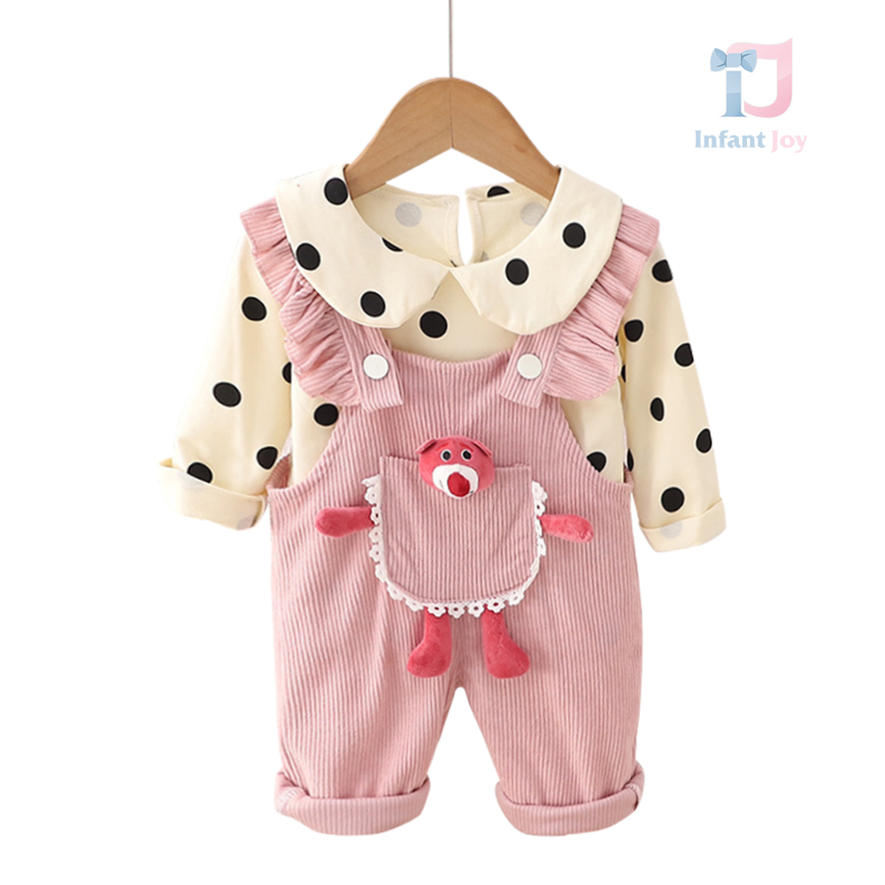 Set de 2 piese cu ursuleț de jucărie Pinkish Dot