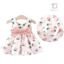 Set de 2 piese cu rochie de plajă cu panglică și capella Beach Strawberry Pink