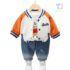 Set de 3 piese cu bomber, pantaloni denim și urs 3D pe spate Smile Holdy Bear