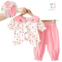 Set de 2 piese cu broderie Spring Tulip and Bunny