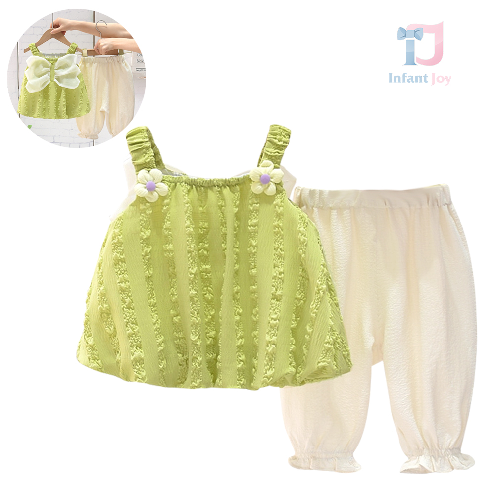 Set de 2 piese cu panglică și flori 3D Sweetest Green