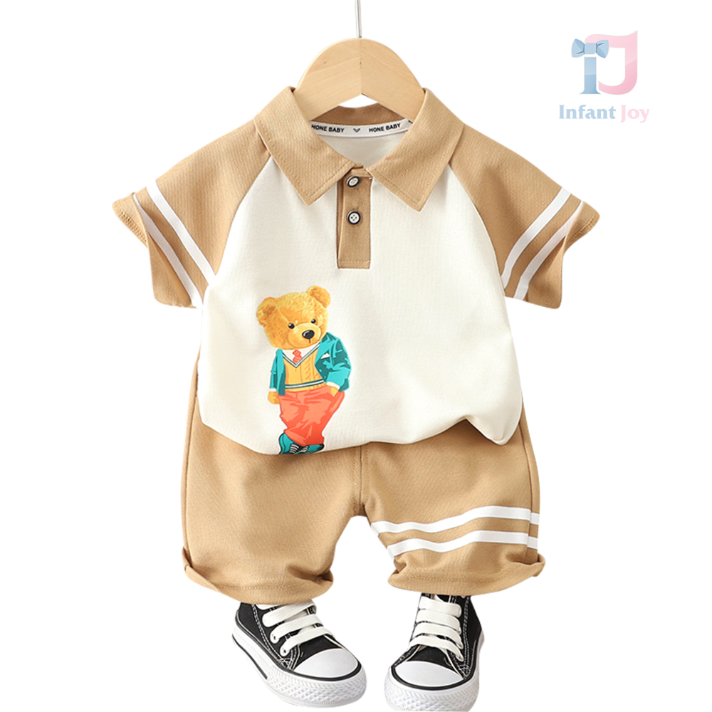 Set de 2 piese cu guler clasic și benzi de margine Take it Easy Friend