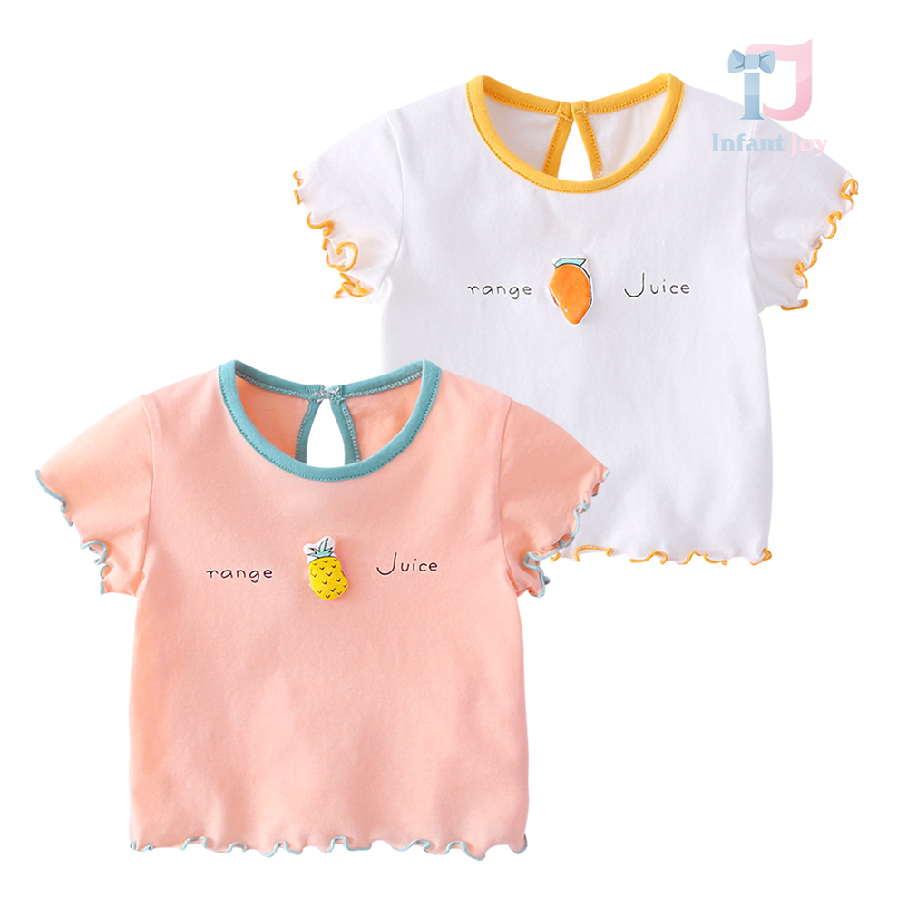 Set de 2 buc tricouri cu valuri de accent Juice Pineapple