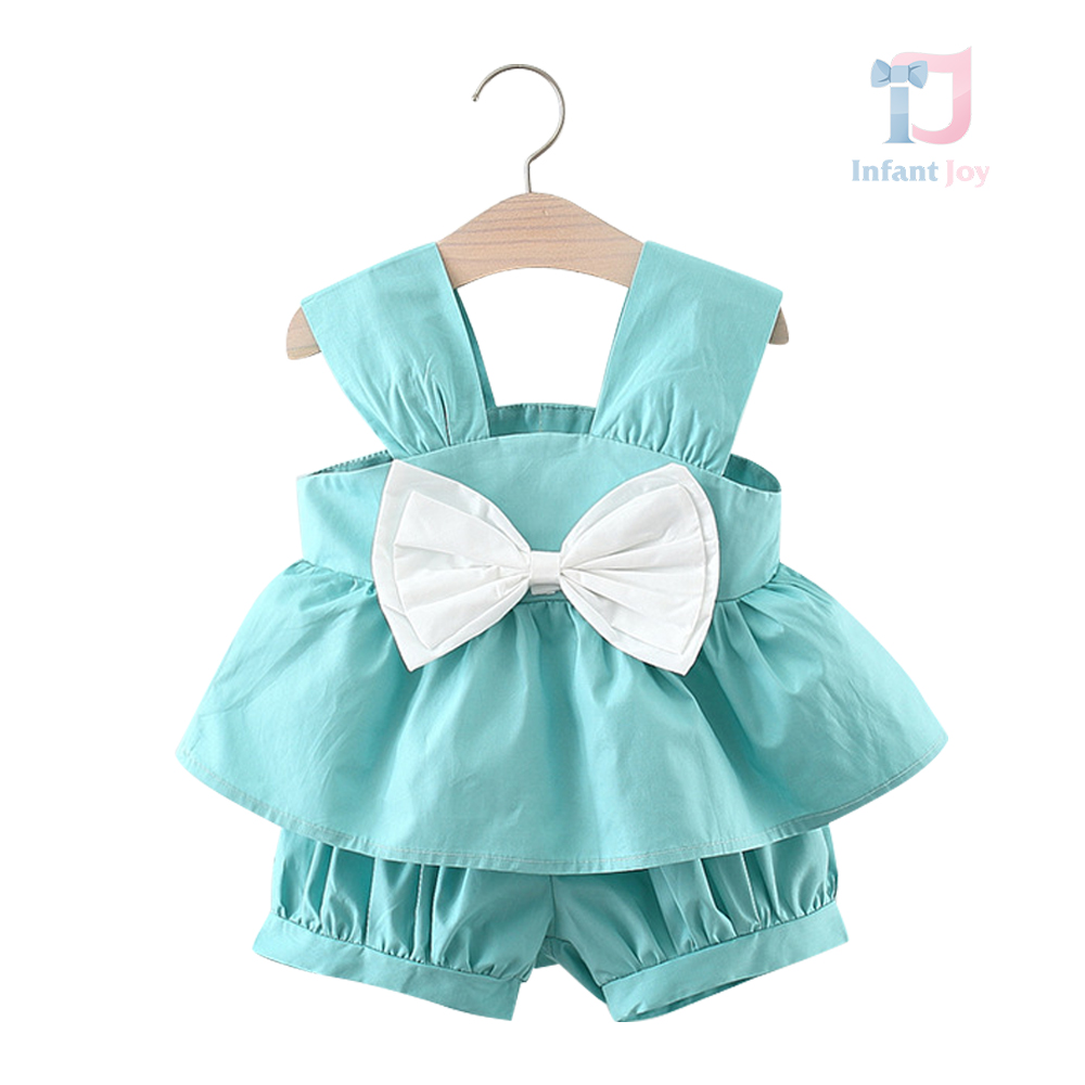 Set de 2 piese cu Top Peplum și Panglică Turquoise Dolly