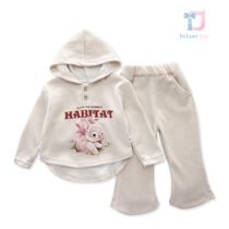 Set sport de 2 piese cu glugă și Charleston discret Beige Habitat